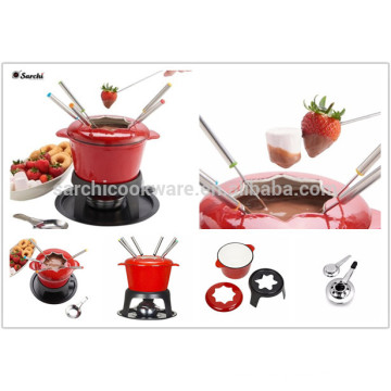 Антипригарный чугун ename lfondue set potting pot